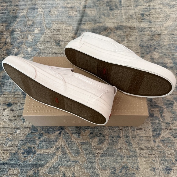 TAOS Footwear—Rubber Soul White Canvas Slip-Ons - Picture 3 of 8